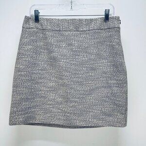 Ann Taylor LOFT Skirt Sz 10P Women’s Straight Mini Lined Maroon Gray White